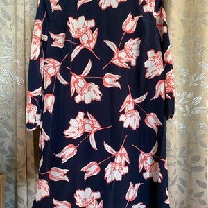 Old Navy Navy and Pink Floral Mini Dress